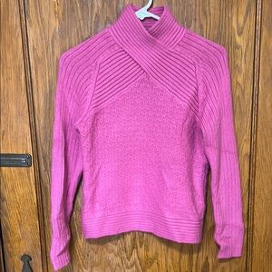 Relativity Fuchsia Sweater with Wrap Collar
